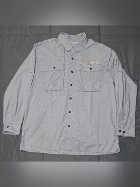 Magellan Outdoors Fish Gear Long Sleeve Button Fishing Shirt Size Large